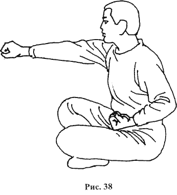 Рисунок 38. Упражнение «Боксирование обеими руками» Комплекс 3. Сидячий бадуаньцзинь